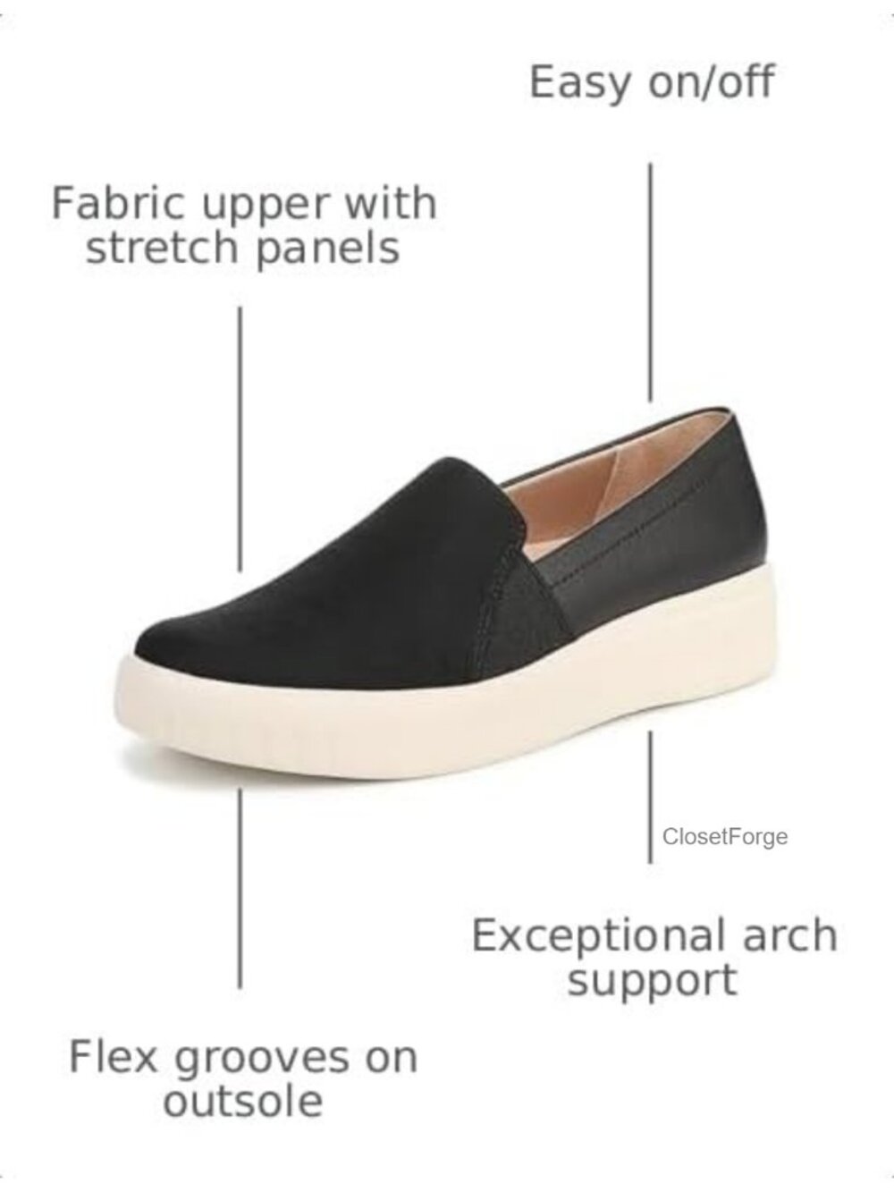 Women's Slip-On Fashion Sneakers with Arch Support